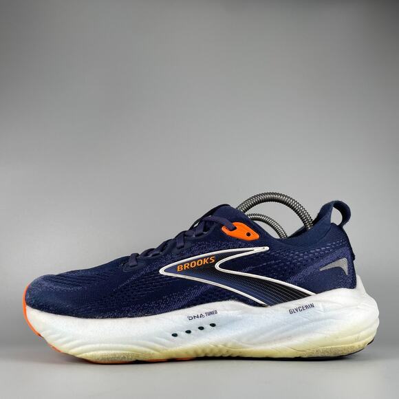 Brooks Glycerin 22 Men\'s 8.5 Peacoat Blue Ribbon Orange Running Athletic Sneaker main image 9